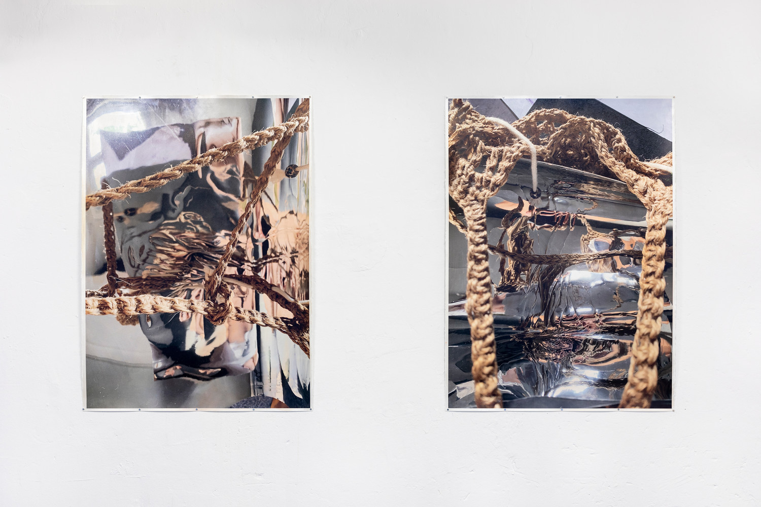 Self-portrait 3-4 [from left to right], 2020, acrylic and ink on paper, each 107 x 78 cm — © Manon Wertenbroek